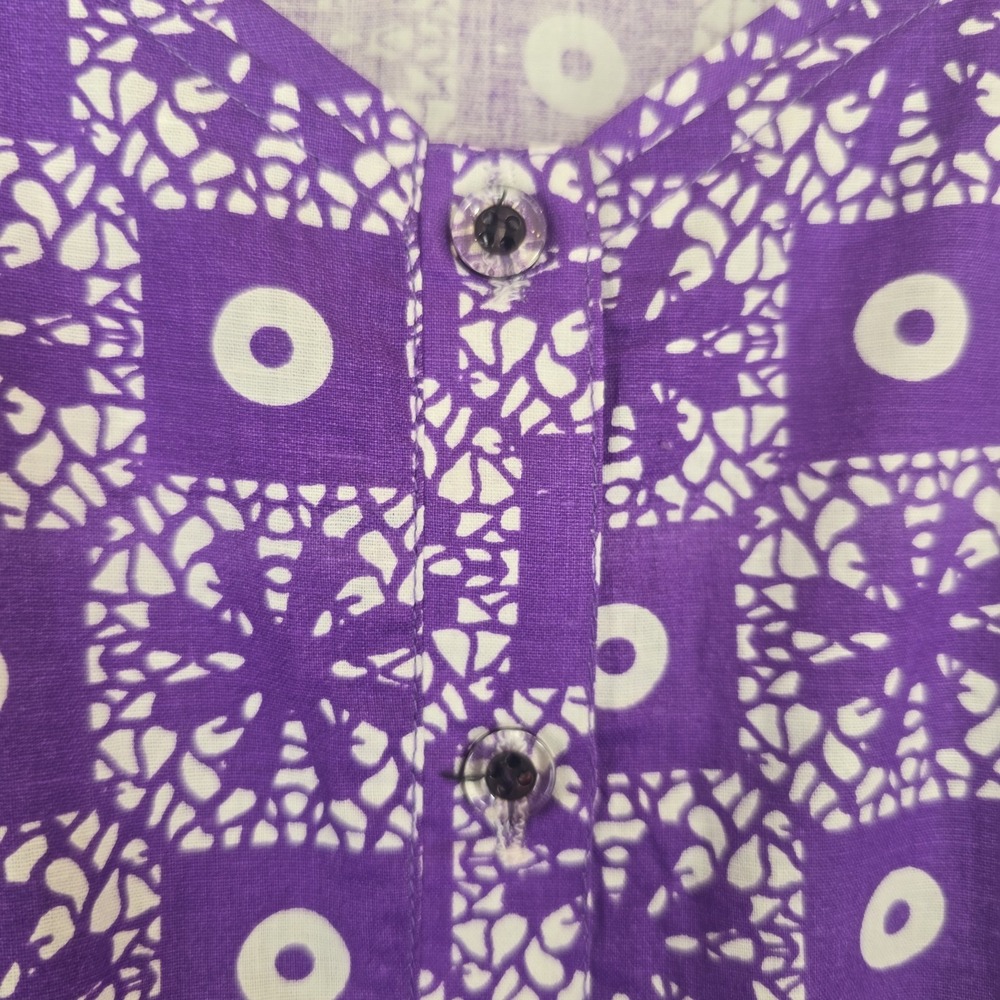 Women's Summer Printed Sz.S/M Vacation Bohemian Long Dress Purple.E183 - Picture 4 of 10